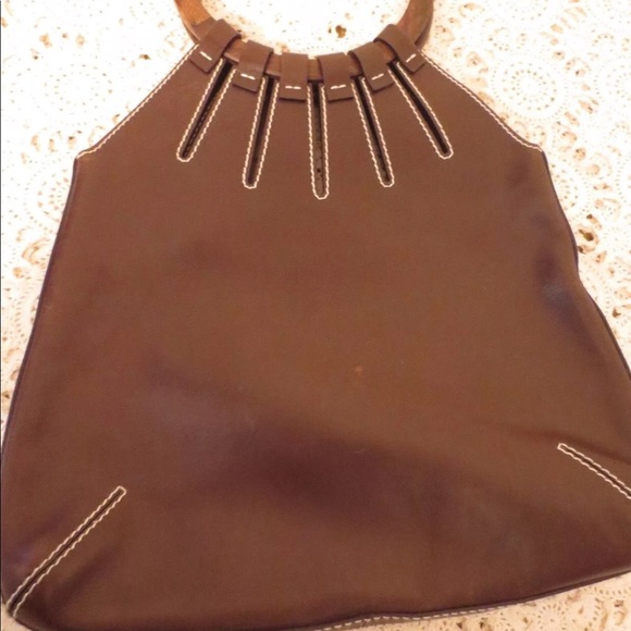 SERGIO ROSSI Bag ROUND WOODEN handles - Picture 3 of 8